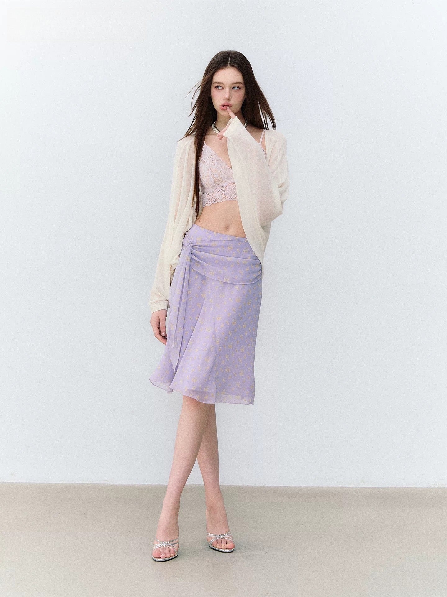 Summer Iris Chiffon Skirt
