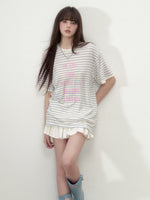 Floral Print Round Neck Short-Sleeve T-shirt