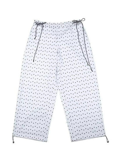 Grey Floral Wide-Leg Pants