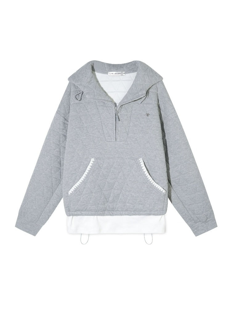 Quilted Shell Embroidery Hoodie Set