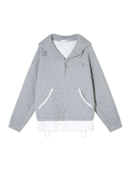 Quilted Shell Embroidery Hoodie Set