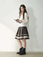 White Bow Lace A-Line Pullover Shirt