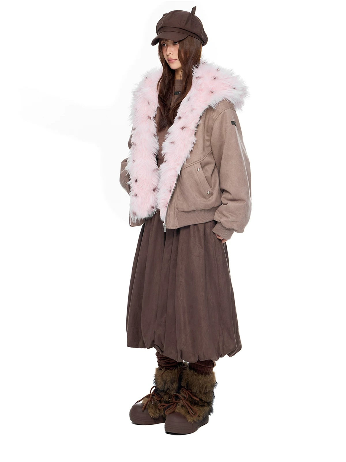 Faux Suede Cat Ear Jacket