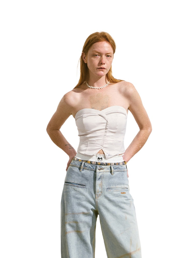 One-Strap Slim Fit Bustier Cami