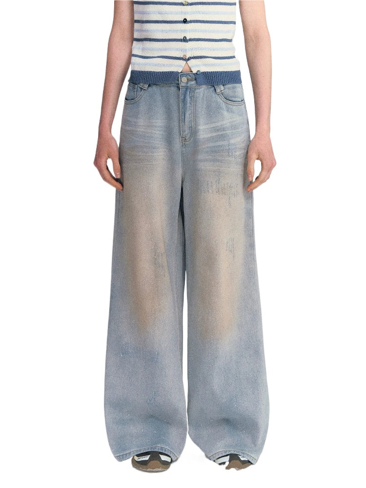 Shimmer Wide Leg Jeans
