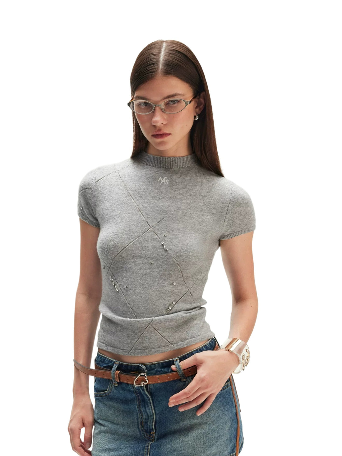 Gelain Pearl Detail Tee