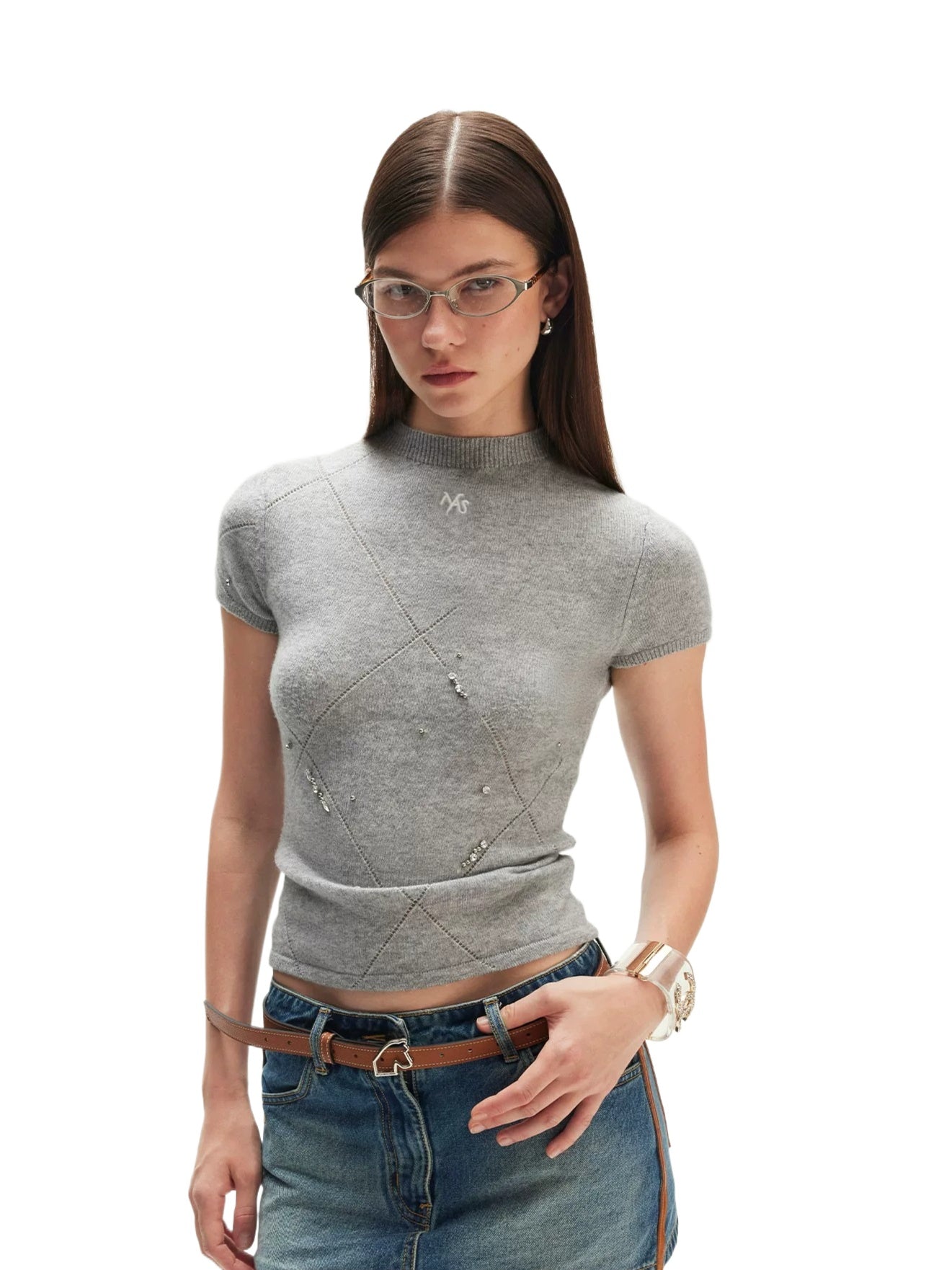 Gelain Pearl Detail Tee