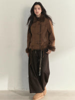 Oak Study Faux-Shearling Suede Jacket