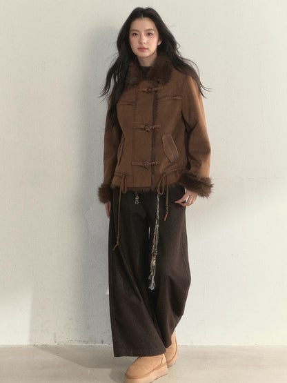 Oak Study Faux-Shearling Suede Jacket