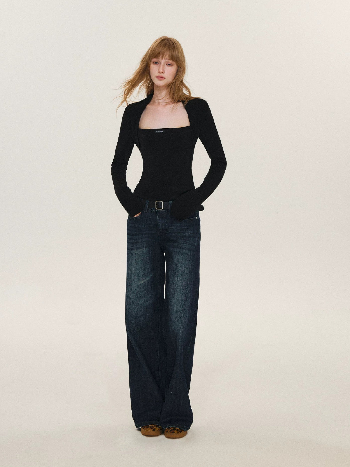Layered Bolero Long Sleeve Top