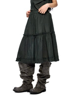 Polka Dot Collar Shirt & Skirt Set