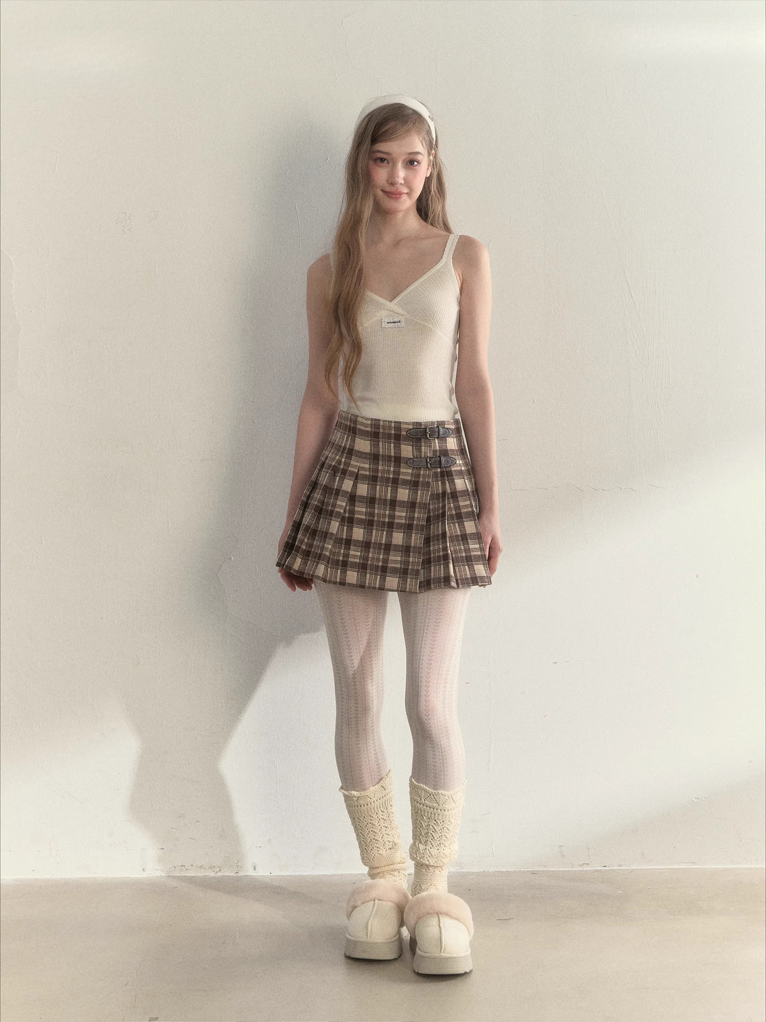 Wool Knit Layered Camisole Top