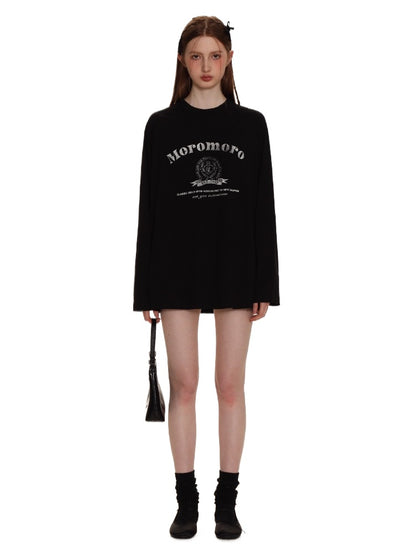 Raglan Sleeve Letter Print Long Sleeve