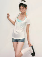 Layered U-Neck Top Set
