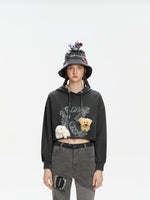Embroidery Logo Pattern Hoodie
