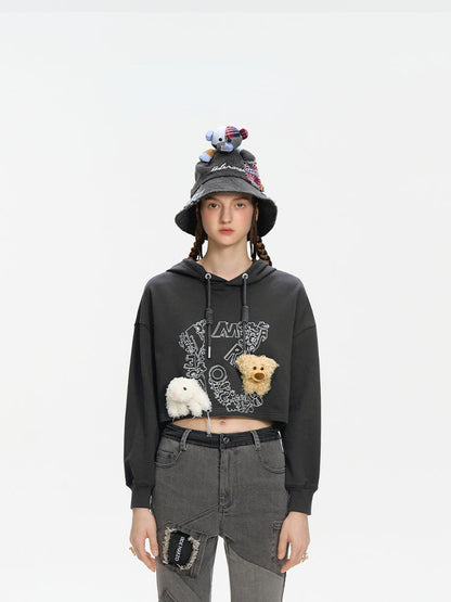 Embroidery Logo Pattern Hoodie