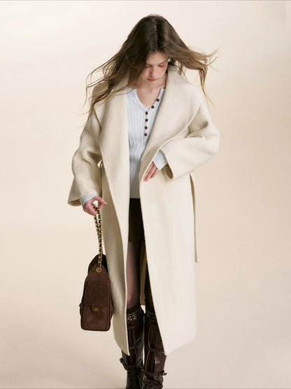 Almond Wool Blend Coat