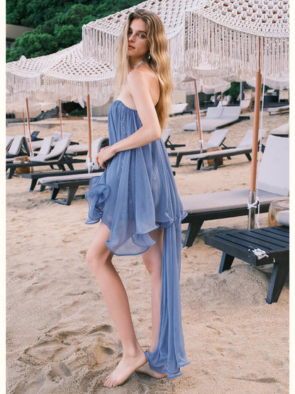 Chiffon Tube Top Dress