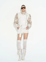 Patchwork Faux Fur Coat