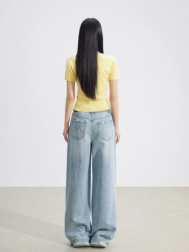 Layered Square-Neck Top