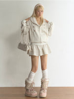 Floral Tiered Ruffle Mini Skort