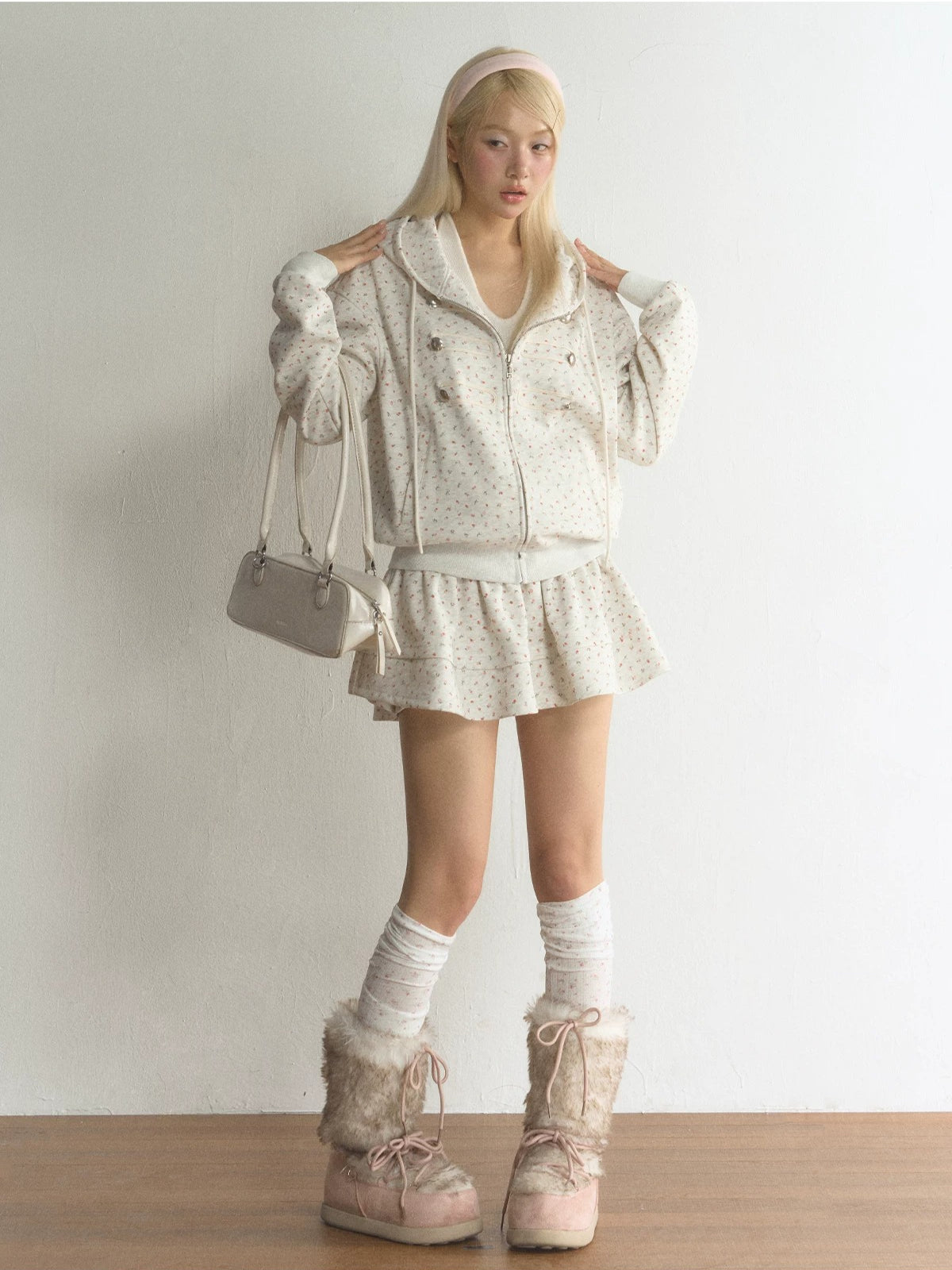 Floral Tiered Ruffle Mini Skort