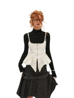 Structured Twill Corset Camisole Top