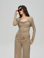 Lyocell Layered Ruched Tee