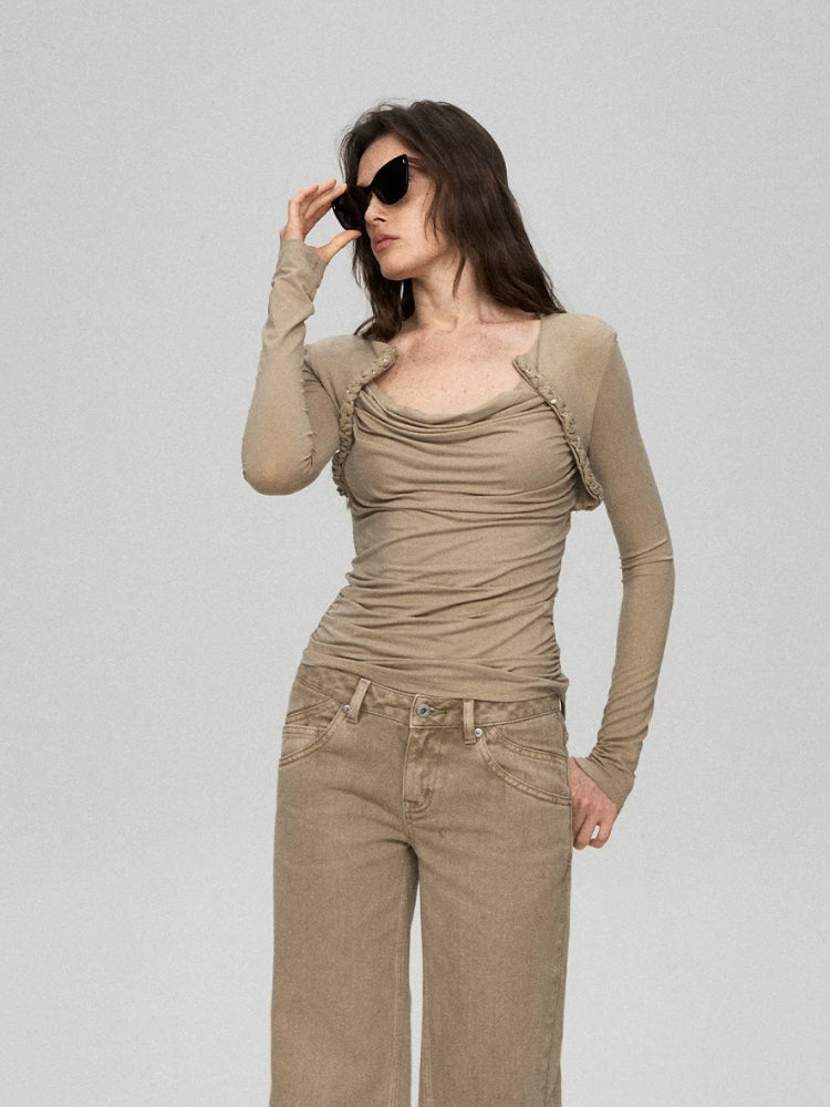 Lyocell Layered Ruched Tee