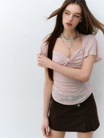 Twist Square Neck Tee