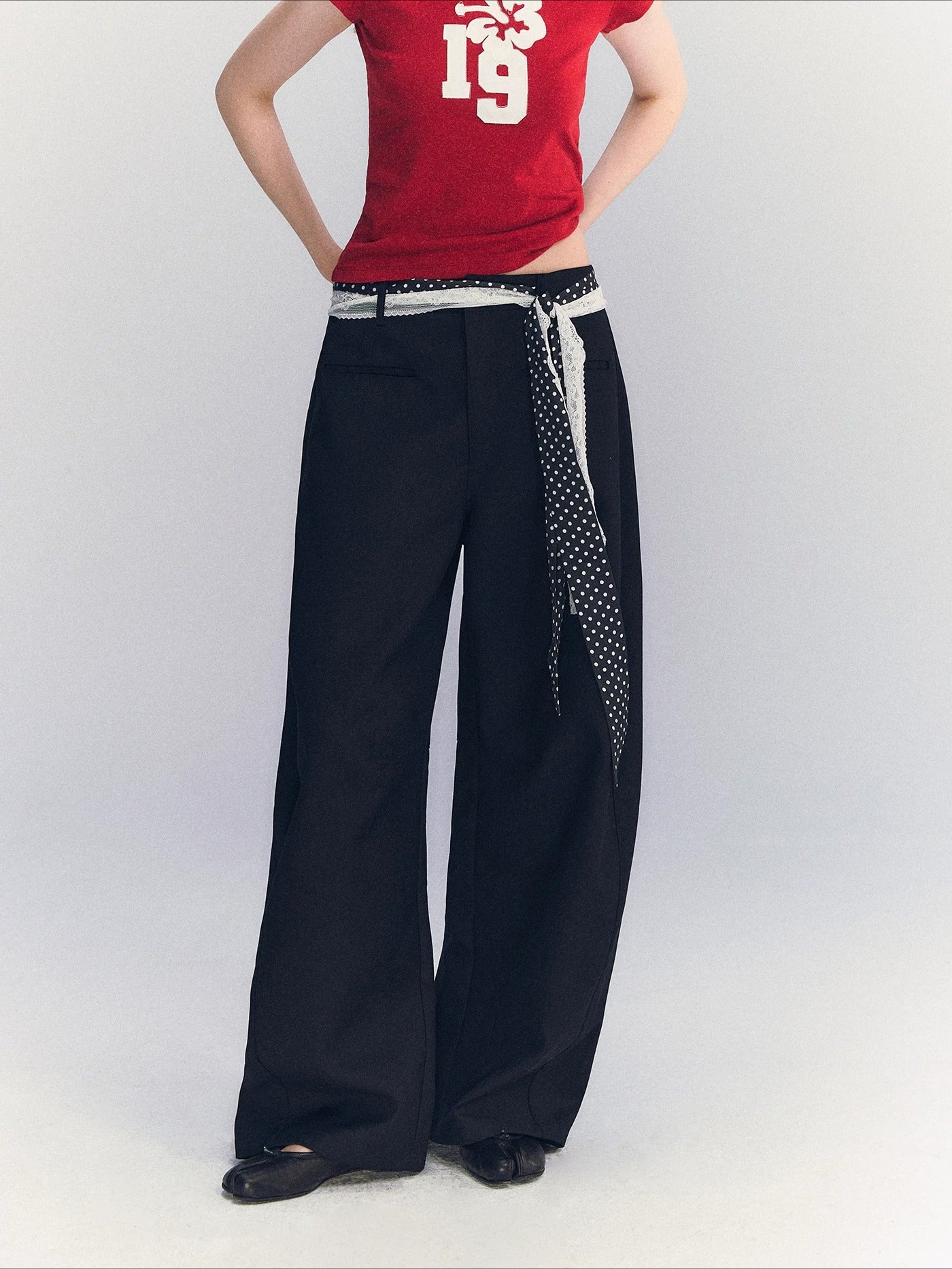 Polka Dot Straight Pants