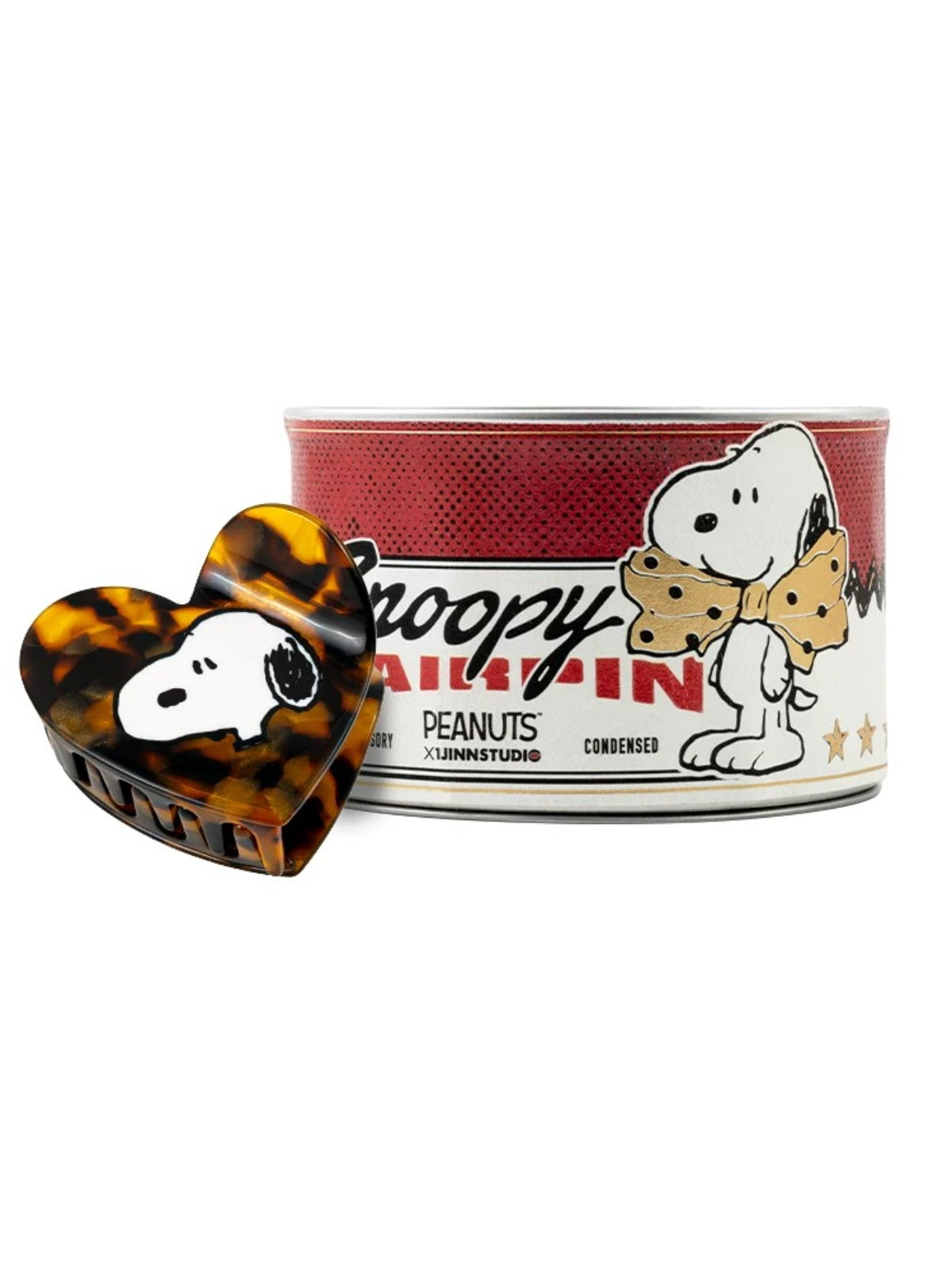 Snoopy Heart Acetate Hair Clip