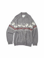 Fair Isle Cat Jacquard Cardigan