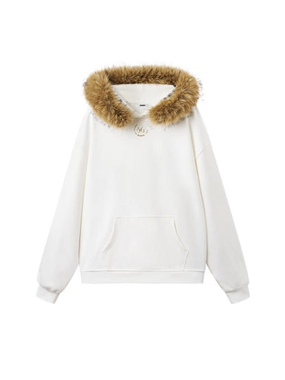 Polar Relaxed Eco-Fox Fur Hoodie