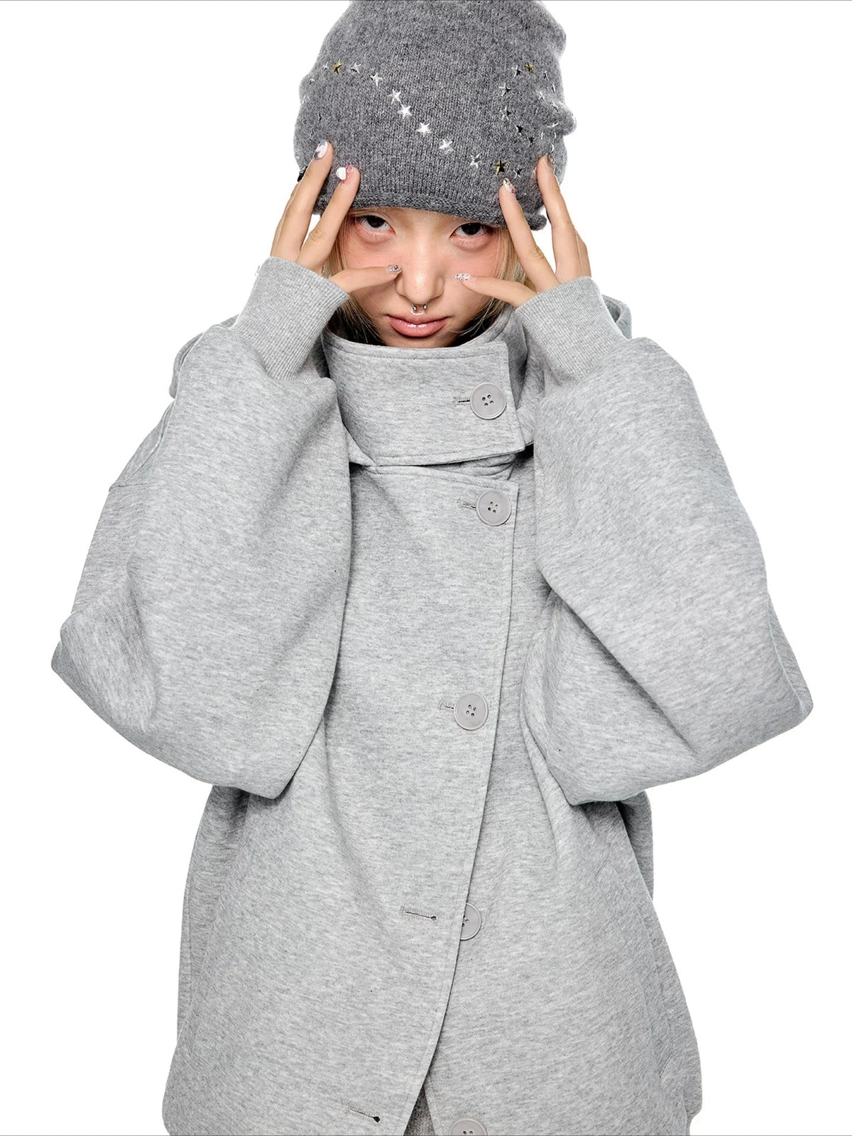 Hooded Wool Blend Jacket