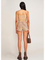 Vintage Storm Fade Dye Long Camisole Wild Horse Brown