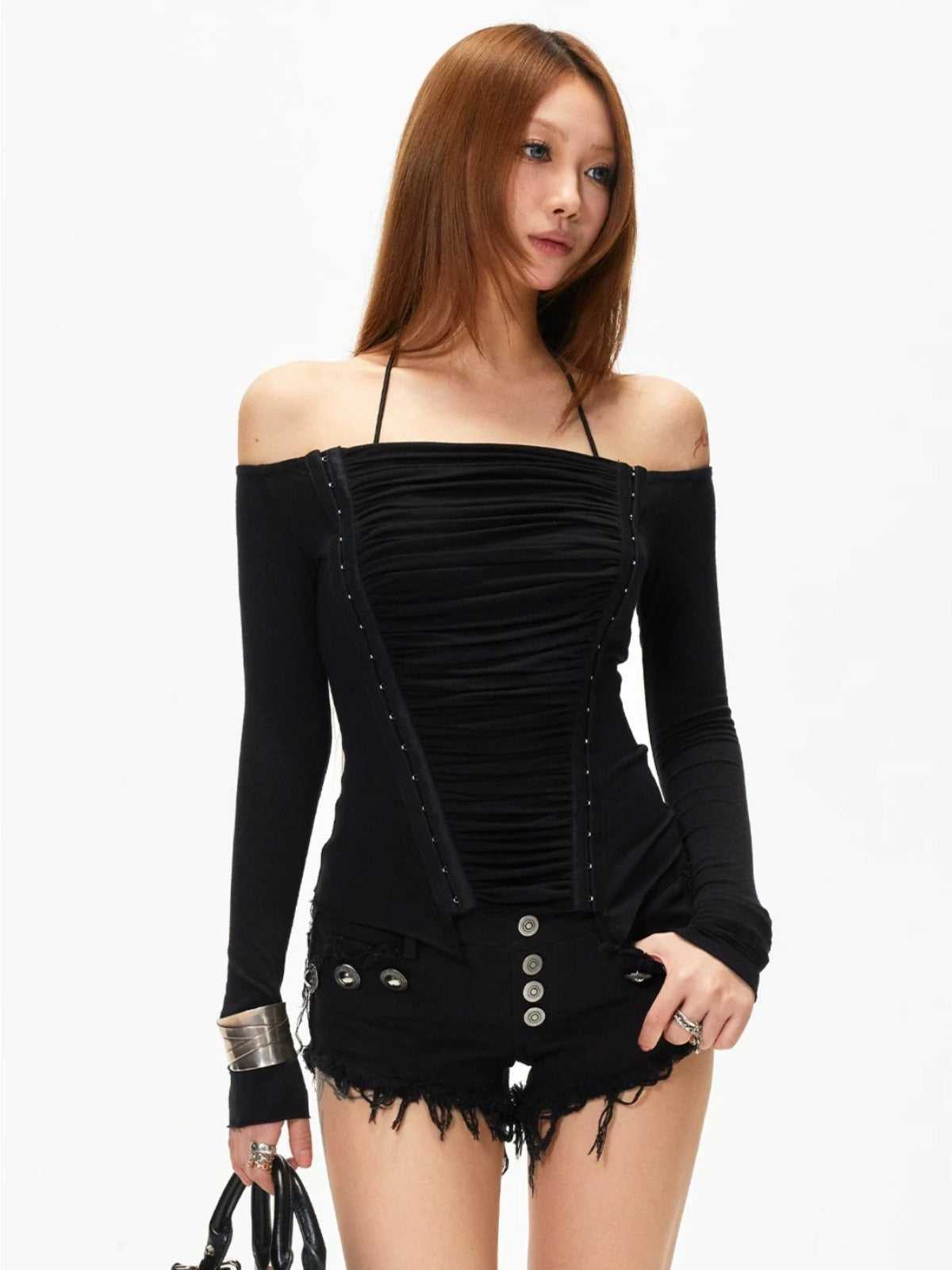 Off-Shoulder Ruched Top