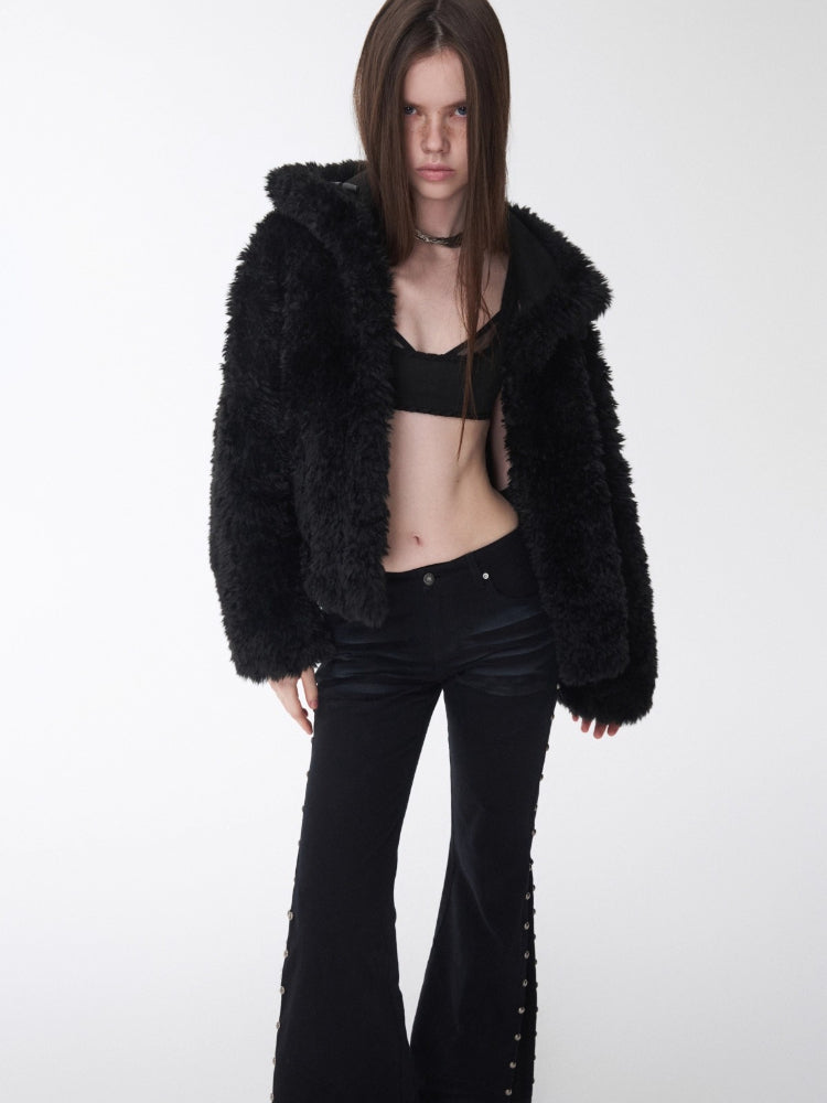 Suede Mesh Lace-Up Bralette