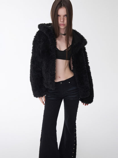 Suede Mesh Lace-Up Bralette