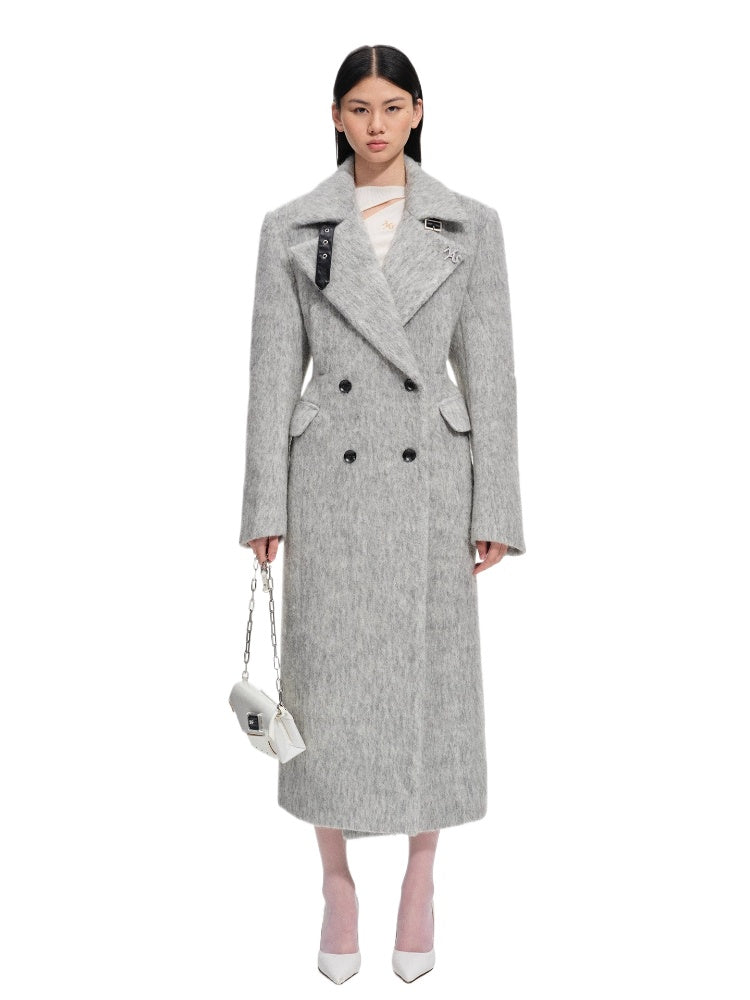 Gray Classic Statue Wool Coat