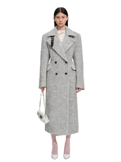 Gray Classic Statue Wool Coat