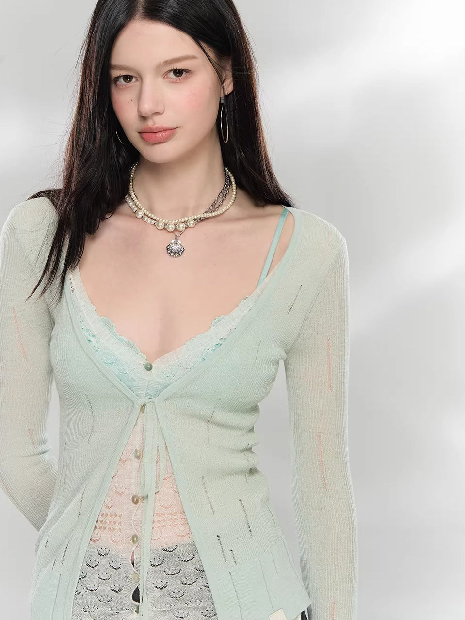Lace Layered Cardigan