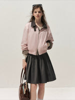 Pink Reversible Houndstooth Jacket