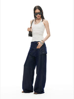 Detachable Skirt Denim Pants