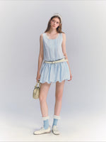 Sleeveless Lace Bubble Dress
