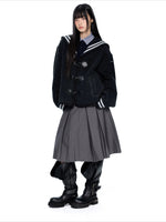 Navy Collar Toggle Jacket