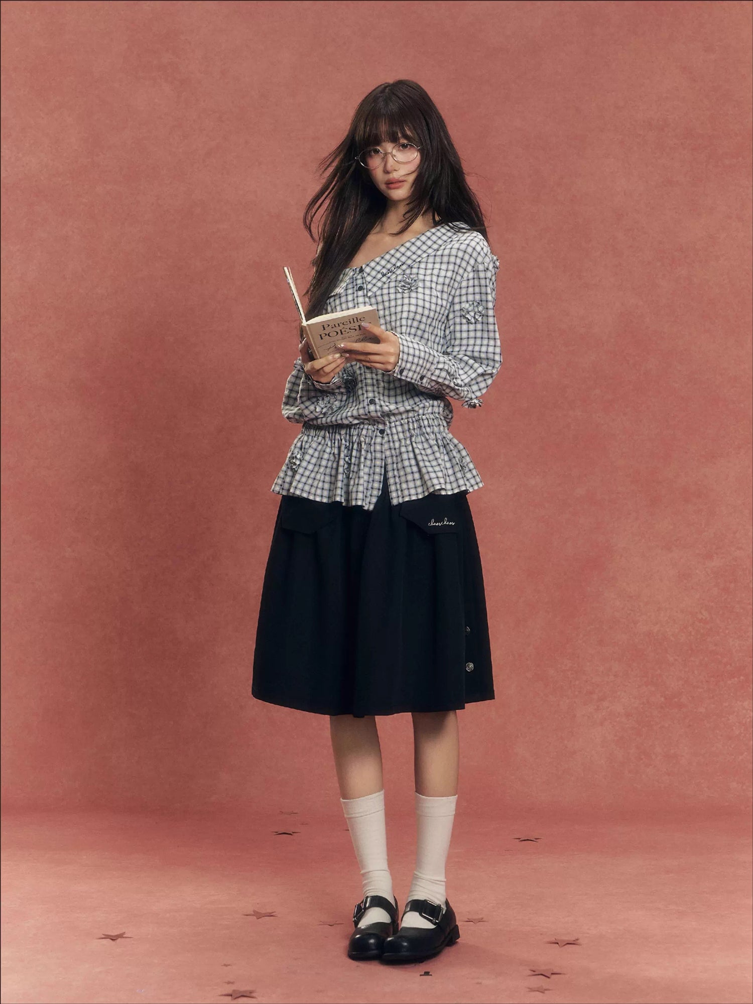 Vintage Utility Denim Skirt