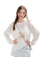 Deer Printed Top & Skirt Set