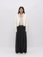 Faux Fur Stand Collar Coat