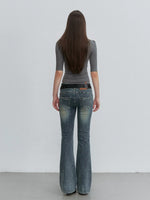 Double Waistband Flare Jeans